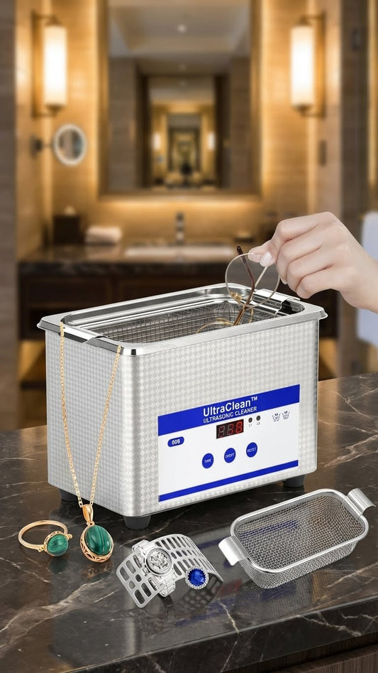 UltraClean™ Premium 45kHz Ultrasonic Cleaner – Professional Deep Cleaning for Jewellery, Retainers, Glasses & Watches (High-Frequency Precision Clean)