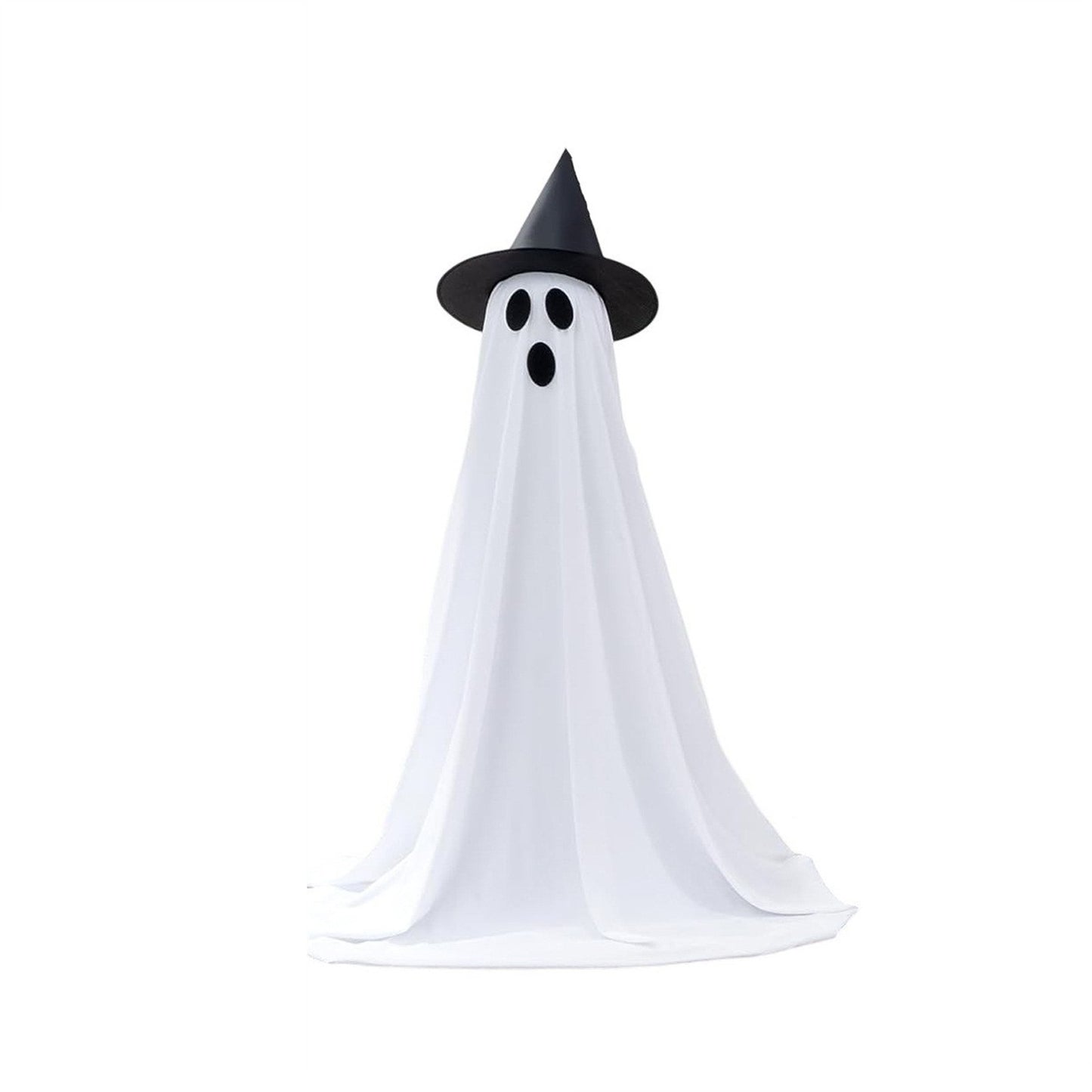 Light Up Ghost Halloween Decorations with LED String Lights – Adjustable Standing Ghost Spooky Decor for Yard, Garden, Porch & Party