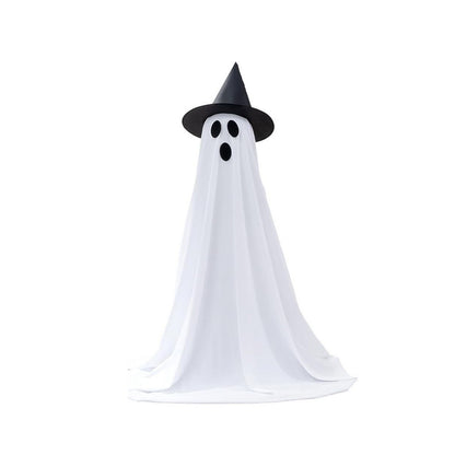 Light Up Ghost Halloween Decorations with LED String Lights – Adjustable Standing Ghost Spooky Decor for Yard, Garden, Porch & Party