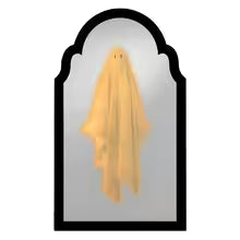Ghost Holographic Mirror – Spooky Haunted LED Illusion Wall Décor for Halloween, Scary 3D Ghost Projection Decoration