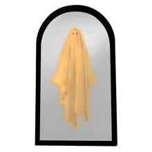Ghost Holographic Mirror – Spooky Haunted LED Illusion Wall Décor for Halloween, Scary 3D Ghost Projection Decoration