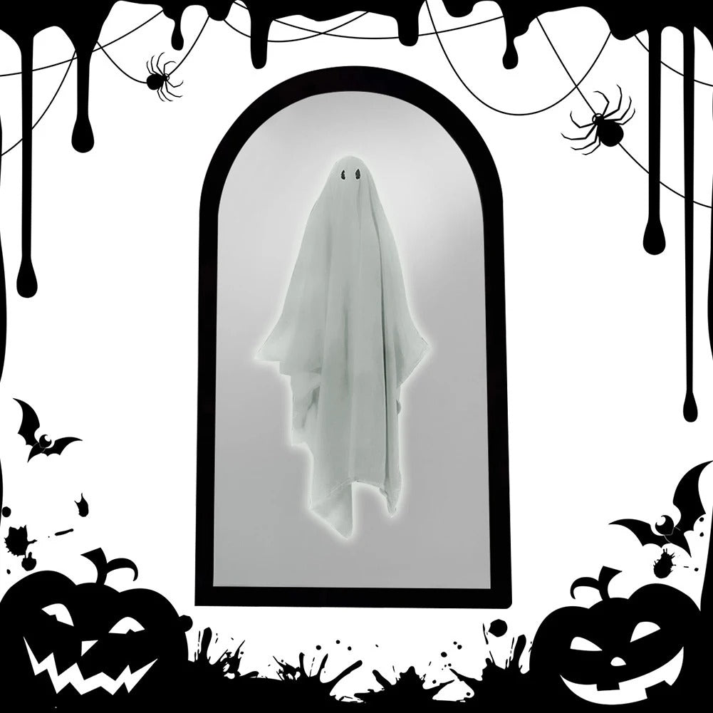 Ghost Holographic Mirror – Spooky Haunted LED Illusion Wall Décor for Halloween, Scary 3D Ghost Projection Decoration